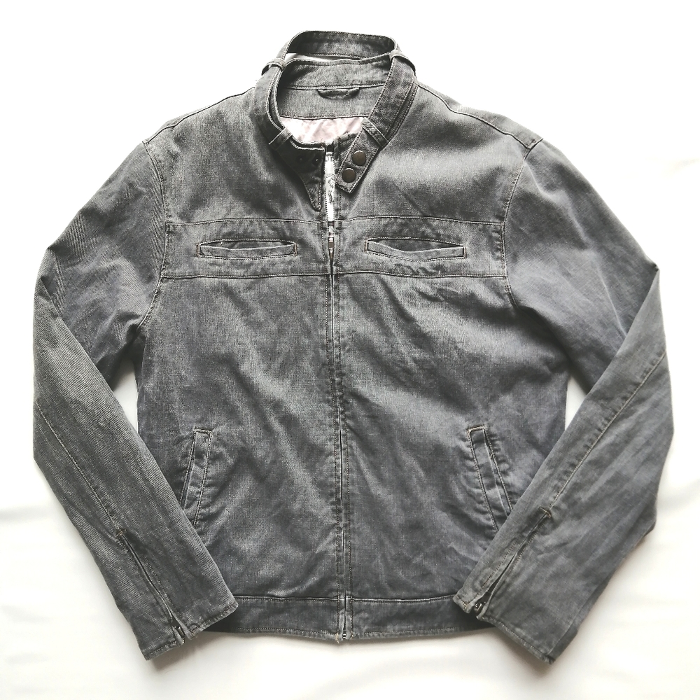 Guess Y2K Grey Denim Jacket Large
